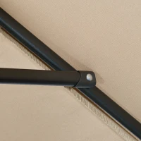 Outsunny Umbrelă de Grădină Înclinabilă cu Manivelă și 6 Spiţe, 2x3 m, Gri Închis(m-9)