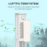 HOMCOM 2-in-1 luchtkoeler met waterkoeling, 5L watertank, 12-uurs timer, voor 20 m²(m-7)