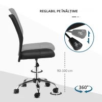 Vinsetto Scaun de Birou Ergonomic Rotativ cu 5 Roti Inaltime Ajustabila(m-5)