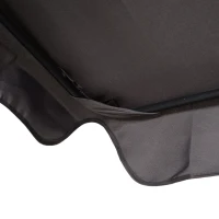 Outsunny Balanço de Jardim 2 Lugares com Toldo Regulável 140x110x151 cm Castanho e Cinza(m-4)