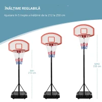 HOMCOM cos cu inaltime reglabila 175-215 cm(m-6)