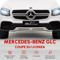 AIYAPLAY Macchina elettrica per bambini, 12V, telecomando 2,4G, 3 velocità, avvio lento, 105x68x50cm, Bianco(m-4)