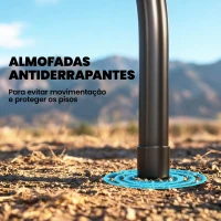 Outsunny Conjunto de Campismo Dobrável de 5 Peças Mesa Dobrável de Campismo com Cadeiras Tampo Impermeável HDPE e Estrutura Metálica(m-8)