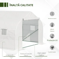 Outsunny Sera pentru Gradina cu 8 Ferestre si Usa(m-7)