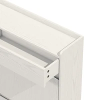 HOMCOM Dulap de Pantofi Slim din Lemn cu 4 Sertare Rabatabile și 2 Sertare Glisante, 98x19,2x95,3 cm, Alb(m-14)