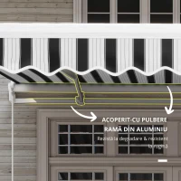 Outsunny Bază pentru Umbrelă de Soare cu Roți și Mâner Reglabil, 395x245 cm, Negru(m-6)