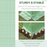 Outsunny 10X10ft Greenhouse Replacement Cover for Tunnel Walk-in Greenhouse w/ Windows Door(m-5)