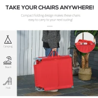 Leżak ogrodowy składany, wodoodporny, czerwony, na zewnątrz(m-4)