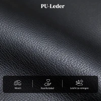 HOMCOM Relaxsessel Fernsehsessel mit Vibrationsmassage, Massagesessel mit Liegefunktion, 2 Massagepunkte, TV Sessel mit Fernbedienung, Seitentasche, Kunstleder für Wohnzimmer, Schwarz(m-6)