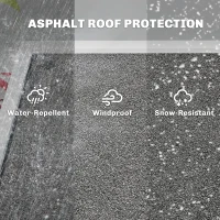 Outsunny Outdoor Storage Cabinet with Removable Shelves, Garden Tool Shed with Asphalt Roof, White and Black(m-6)