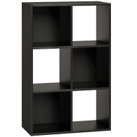 HOMCOM Industrial Style Storage Shelf, Bookcase, Bookshelf with 6 Compartments, Freestanding Shelving Unit for Living Room