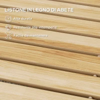 Outsunny Passerella per Giardino, Vialetto in Legno di Abete Arrotolabile, 120x38 cm(m-6)