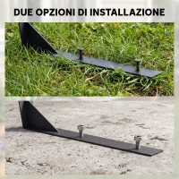 Outsunny Pensilina da Esterno per Tagliaerba Impermeabile e UV 30+, in Alluminio, 100x81x43 cm, Bianco(m-7)