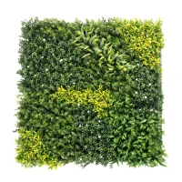 Outsunny Artificial Plant Wall Panel, 100x100 cm Artificial Grass Backdrop Wall, Green(m-1)