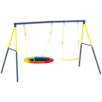 AIYAPLAY Set di Altalene per Bambini con Corde Regolabili, Multicolore(m-1)