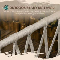 Outsunny Zestaw mebli ogrodowych dla 2 osób z 1 stołem, 2 krzesłami z poduszkami siedziskowymi, zestaw na balkon, stal, szary(m-6)