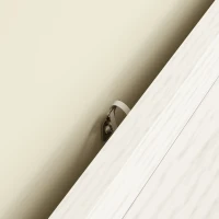 HOMCOM Dulap de Pantofi Slim din Lemn cu 4 Sertare Rabatabile și 2 Sertare Glisante, 98x19,2x95,3 cm, Alb(m-13)