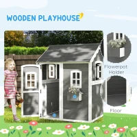 Domek dla dzieci, do zabawy w domu i ogrodzie, szary(m-4)