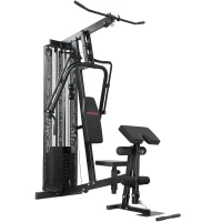 SPORTNOW Multi Gym with Adjustable Seat and Back, All in One Home Gym Machine with 45kg Weight Stack for Full Body Strength Training(m-1)