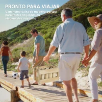 SPORTNOW Jogo de Bowling Finlandês em Madeira com 12 Pinos 1 Bastão e Caixa de Transporte para Adultos Jardim Madeira(m-6)