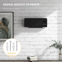 Homcom Aeroterma Perete Oscilanta – Timer 12h & 2 Moduri incalzire(m-6)