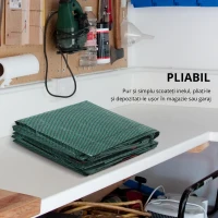 Outsunny Saci pentru Deșeuri Rezistenți, Pliabili și Reutilizabili cu Mânere, Φ67x76 cm, Verde(m-4)