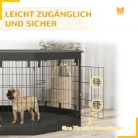 PawHut Welpenauslauf, 76 cm hoch/ca. 2,5 m², 8 Paneele, Bodenplane, Kombi-Dachplane(m-6)