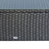 Outsunny Ousunny Masa de Cafea cu Sticla Securizata, Negru(m-7)