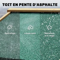 Outsunny Abri de jardin Armoire de jardin pour outils avec Étagères et Fenêtres en Acrylique, 128 x 57,5 x 197 cm marron clair(m-6)