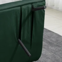 HOMCOM Canapé convertible 2 places 4 en 1, canapé-lit avec dossier réglable sur 5 niveaux, 2 coussins, 102 x 73 x 81 cm, vert(m-8)