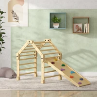 AIYAPLAY 3 en 1 Echelle d'escalade avec toboggan rampe, jouet d'escalade pliable pour enfants 18-48 mois charge 50 Kg(m-10)
