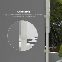 Outsunny 2 Paredes Laterais para Tenda 300x200 cm com Janela Enrolável e Porta com Fecho para Tendas 3x3 m ou 3x6 m Cinzento(m-7)