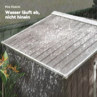 Outsunny Gereedschapsschuur tuinhuisje opbergruimte voor gereedschappen tuinkast gereedschapskast metaal(m-7)