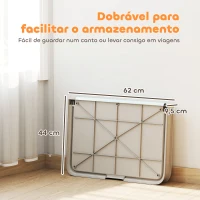 PawHut Sanitário Dobrável para Cães 86x62 cm Tabuleiro Higiênico Treino 3 Almofadas Pés Antiderrapantes Cinzento(m-6)