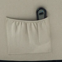 HOMCOM Poltrona Alzapersona Small Elettrica Reclinabile con Telecomando e Tasca Tessuto, 150kg, Beige(m-9)