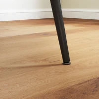 HOMCOM Table à manger pliante table extensible 120-160 cm jusqu'à 6 à 8 personnes avec pieds en acier, naturel(m-13)