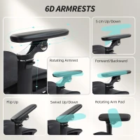 HOMCOM Ergonomic Office Chair, High Back Mesh Desk Chair, Black(m-7)