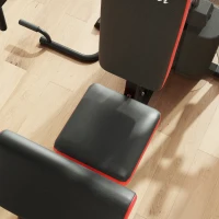 SPORTNOW Stazione Fitness Multifunzione per Allenamento del Corpo, in Acciaio e PU, 225x175x200 cm, Nero(m-8)