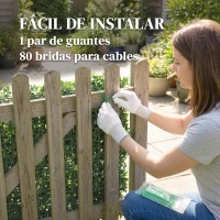 Outsunny Set de 6 Setos Artificiales Ocultación Jardín 50x50 cm Tipo Milán Fácil Montaje Anti-UV para Terraza Balcón Verde(m-6)