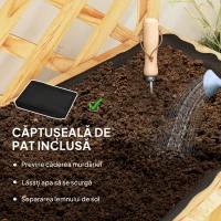 Outsunny Jardinieră cu Spalier pentru Plante Cățărătoare, Orificii de Drenaj și 2 Rafturi, din Lemn de Molid, 76x33x177 cm(m-6)