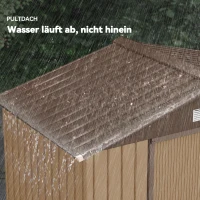 Outsunny tuinhuisje metaal geel 213 x 130 x 185 cm(m-7)