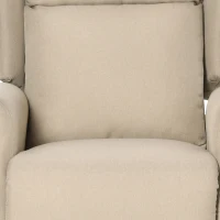 HOMCOM Fauteuil releveur inclinable avec Repose-Pied Fauteuil de Relaxation électrique Ajustable Lin Crème(m-14)