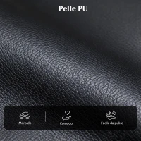 HOMCOM Poltrona Relax Massaggiante con Telecomando e 8 Programmi, Reclinazione e Poggiapiedi, 68x88x98cm, Nero(m-6)