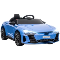 HOMCOM Coche Eléctrico para Niños de +3 Años AUDI RS e-tron GT Coche de Batería con Mando a Distancia 103x58x41 cm Azul(m-1)