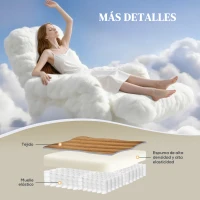 HOMCOM Sillón Relax Reclinable Manual Tapizado en Pana Instalación Rápida Reposapiés Acolchado Grueso Marrón(m-5)