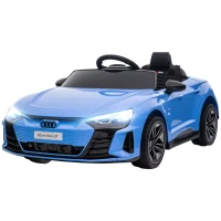 HOMCOM Coche Eléctrico para Niños de +3 Años AUDI RS e-tron GT Coche de Batería con Mando a Distancia 103x58x41 cm Azul(m-14)