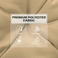 Outsunny Zestaw 2 poduszek na krzesła, 98 x 50 cm, z wiązaniami, grube 8 cm wypełnienie, kolor khaki(m-4)