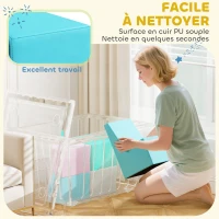 AIYAPLAY Parcours motricité bébé 8PCS, module motricité bébé mousse EPE et housse en PU, design table et chaises, multicolore(m-6)
