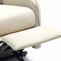 HOMCOM Poltrona Alzapersona Small Elettrica Reclinabile con Telecomando e Tasca Tessuto, 150kg, Beige(m-11)