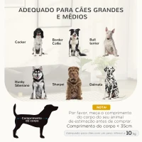 PawHut Cama Elevada para Cães Grandes e Médios 100x62x32 cm  Revestimento em Chenille com Almofada Lavável  Cinza Escuro(m-4)